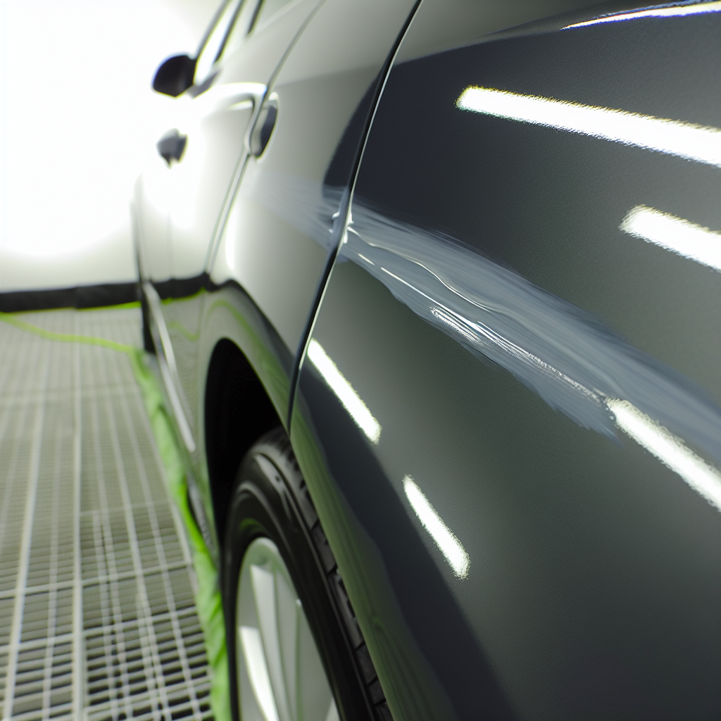 Completed seam sealing repair on a car, illustrating a clean finish.