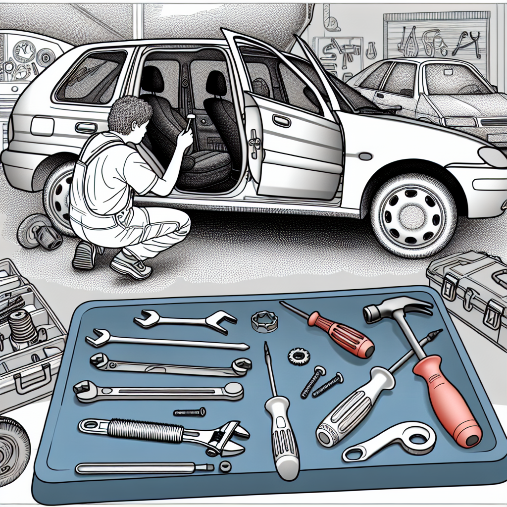 A visual depiction of the DIY process of replacing a car door.