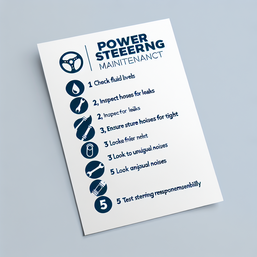 Power Steering Maintenance Checklist