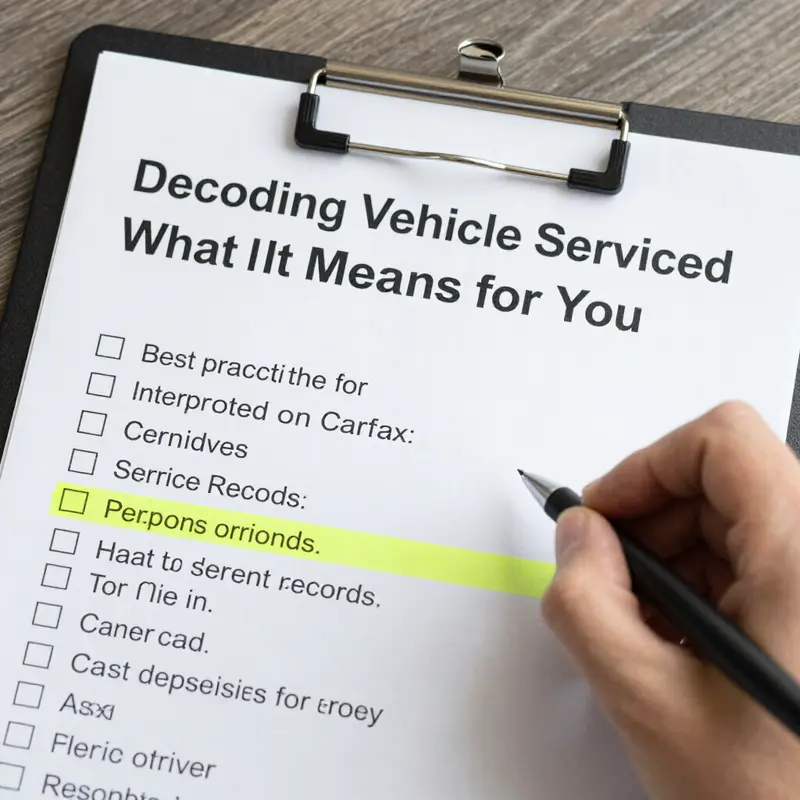 Understanding the implications of the ‘Vehicle Serviced’ entry on a Carfax report.