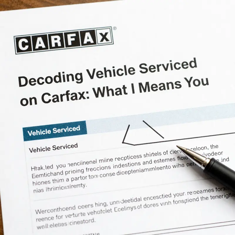 Understanding the implications of the ‘Vehicle Serviced’ entry on a Carfax report.