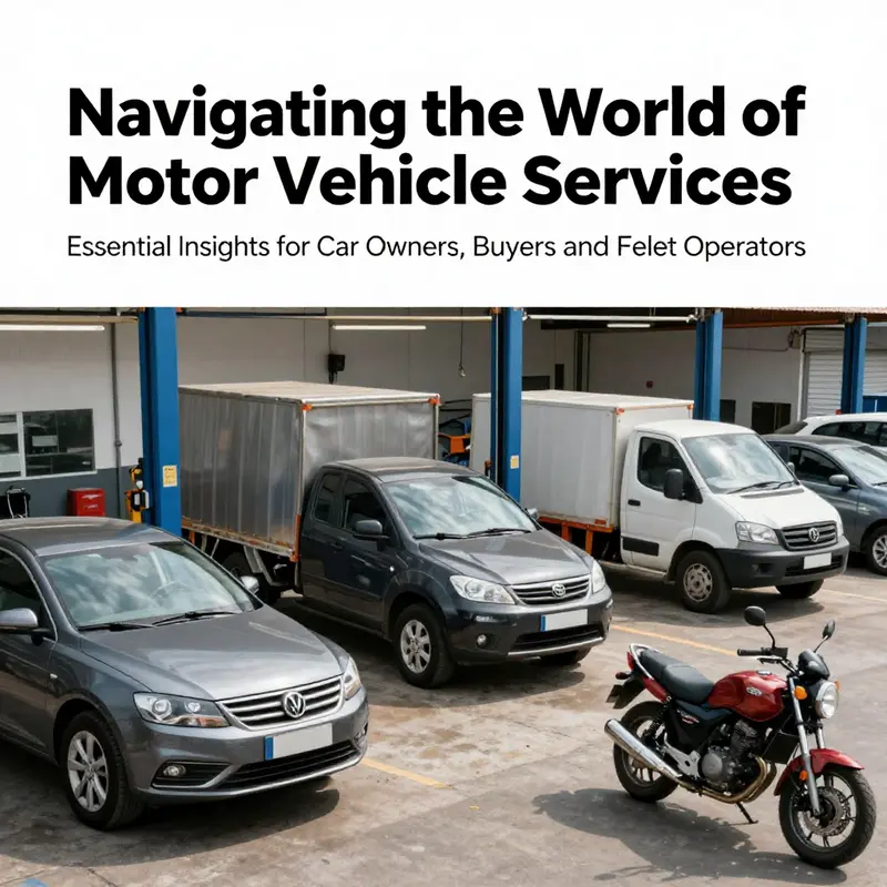 A cover image showing an array of vehicles being serviced at a professional automotive shop.