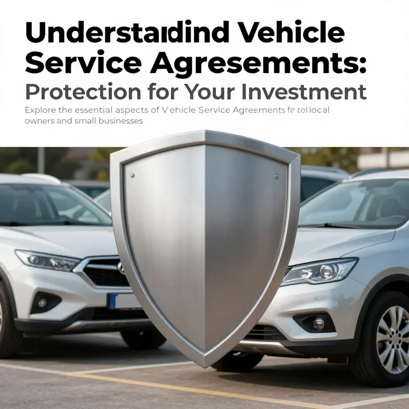 Image representing multiple vehicles with a protective shield overlay, highlighting the benefits of Vehicle Service Agreements.