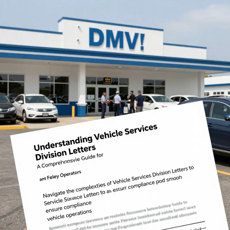 A DMV environment demonstrating the importance of Vehicle Services Division Letters for vehicle owners.