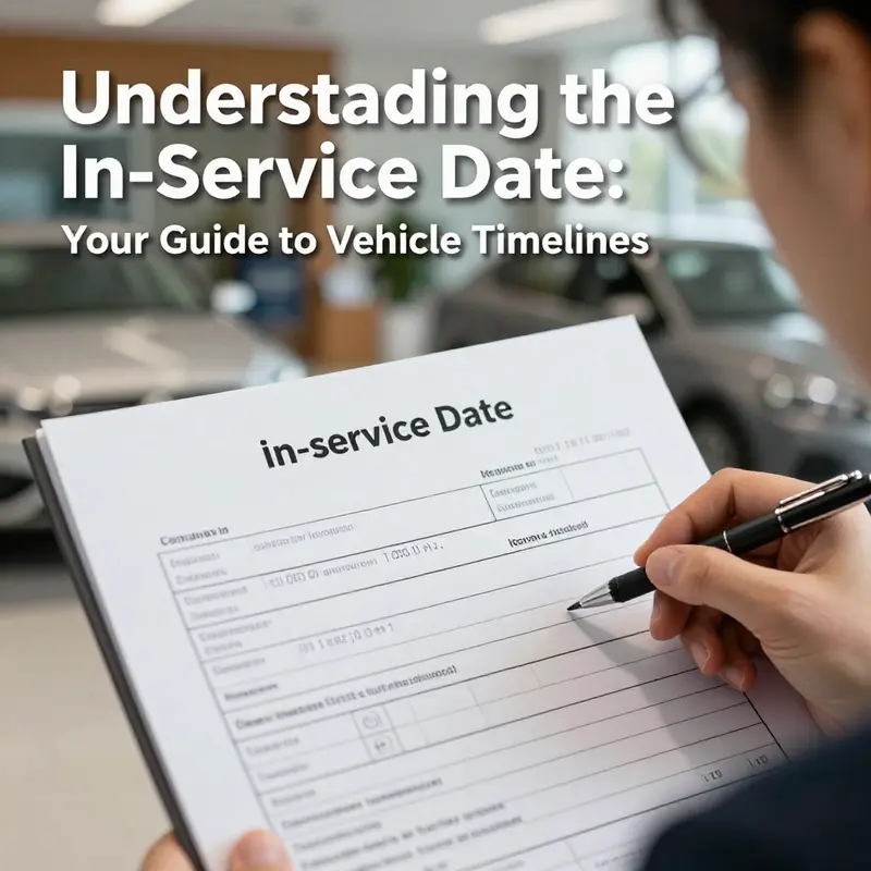 A timeline showcasing the key milestones leading to a vehicle’s in-service date.