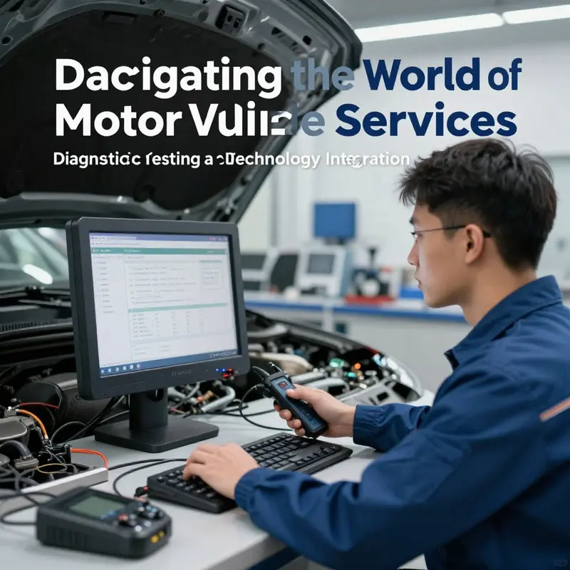 A service garage bustling with activity, depicting the definition and scope of motor vehicle services.