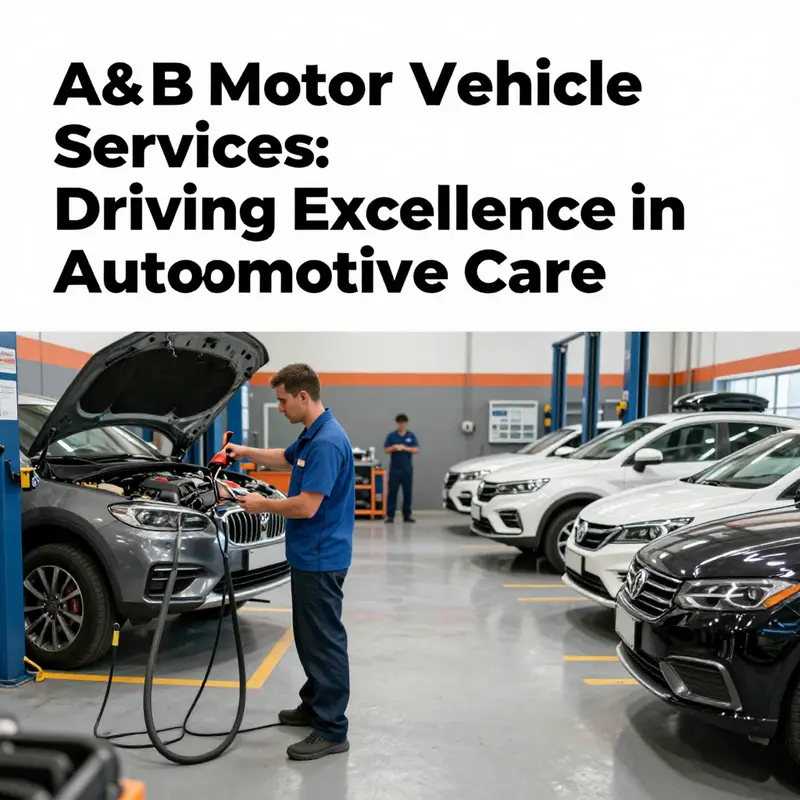 A vibrant automotive service shop with technicians and tools displaying vehicle maintenance and repair capabilities.