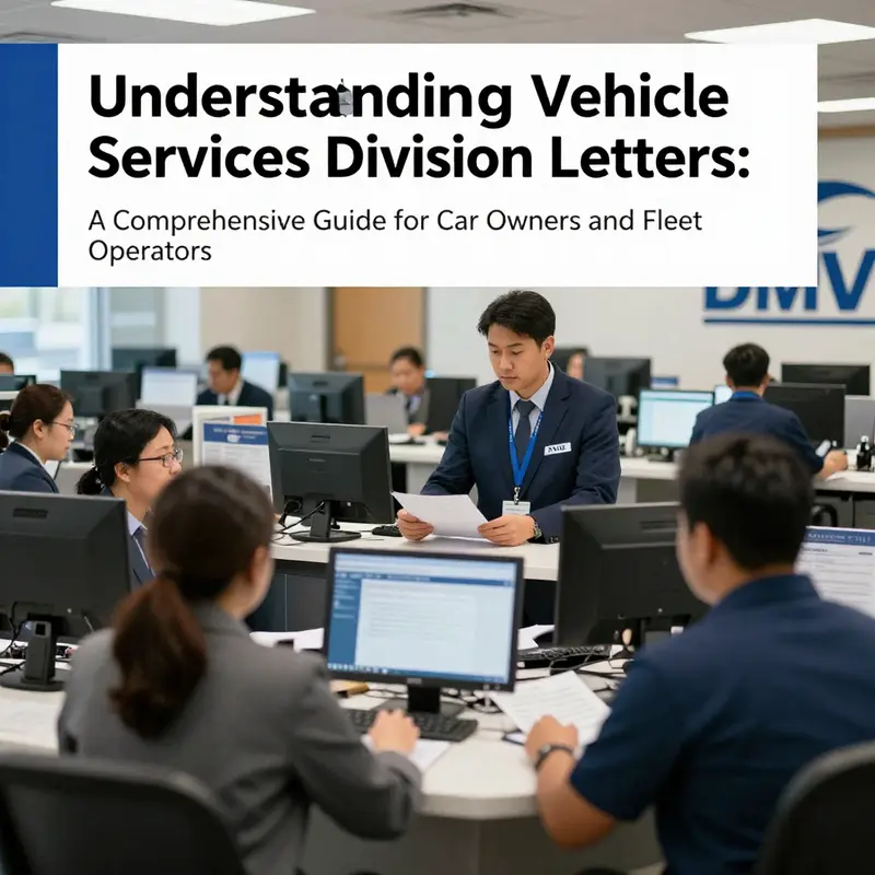 Different types of Vehicle Services Division Letters representing their diverse functions.