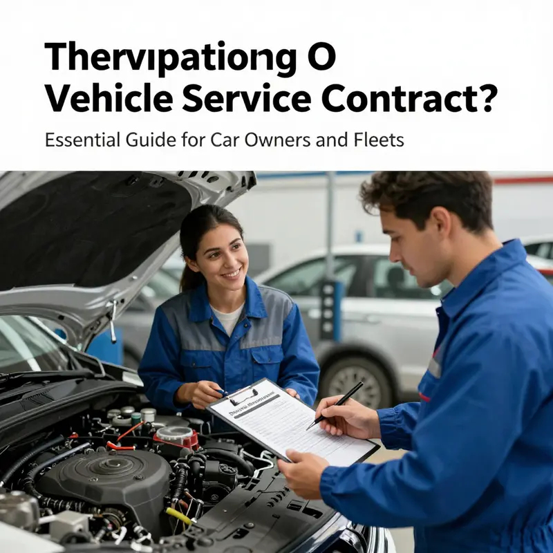 A car owner engages with a mechanic, highlighting the significance of understanding vehicle service contracts.