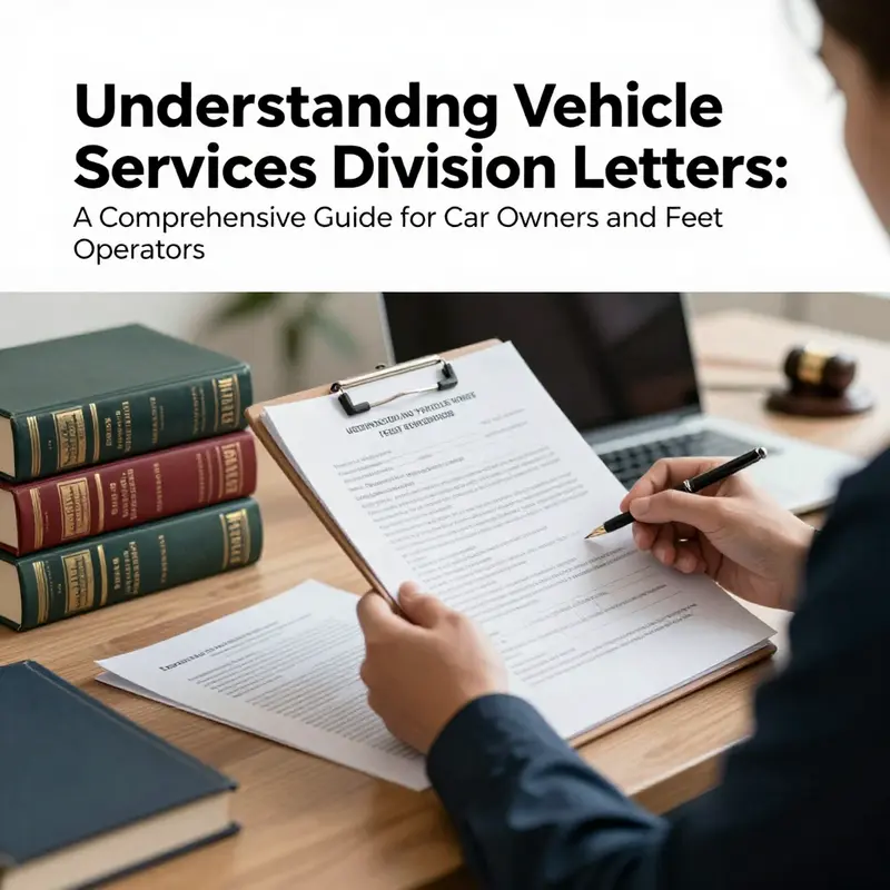 Different types of Vehicle Services Division Letters representing their diverse functions.