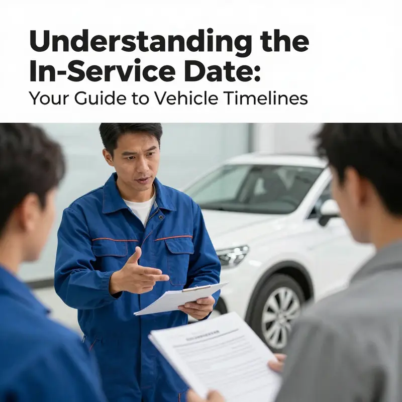 A timeline showcasing the key milestones leading to a vehicle’s in-service date.