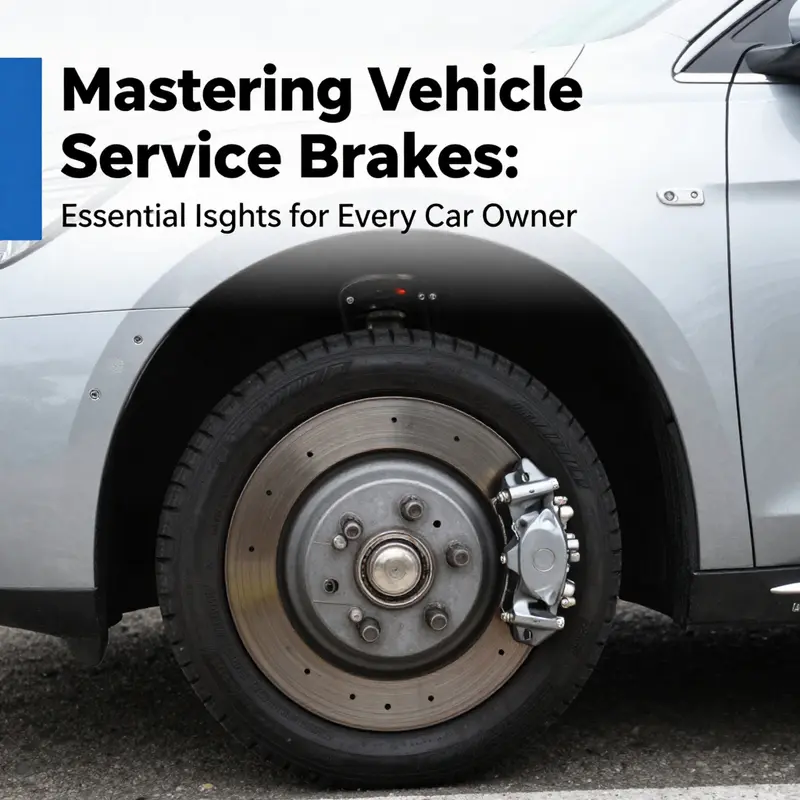 Diagram illustrating the key components and operation of a vehicle service brake system.