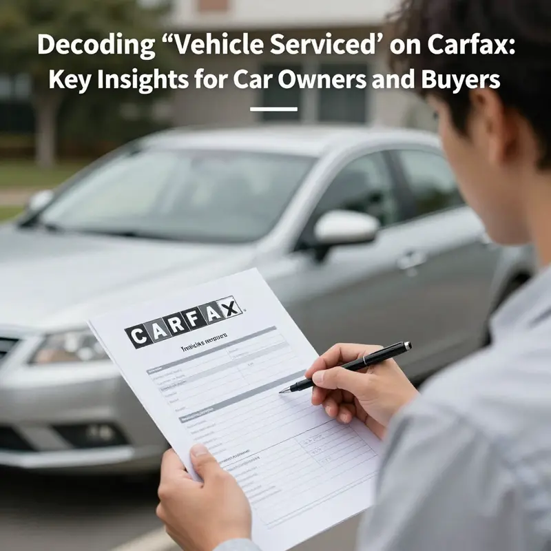 Carfax report highlighting the ‘Vehicle Serviced’ section to showcase how data is presented.