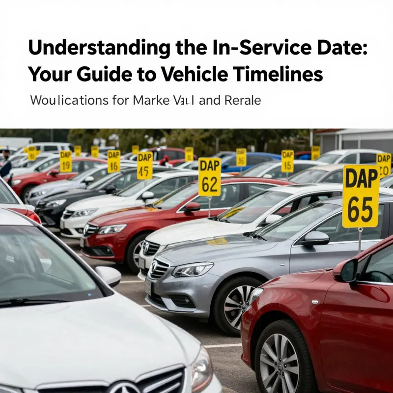 A timeline showcasing the key milestones leading to a vehicle’s in-service date.