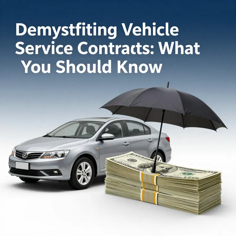 Visual representation of various vehicle service contract pricing options on a car dashboard.