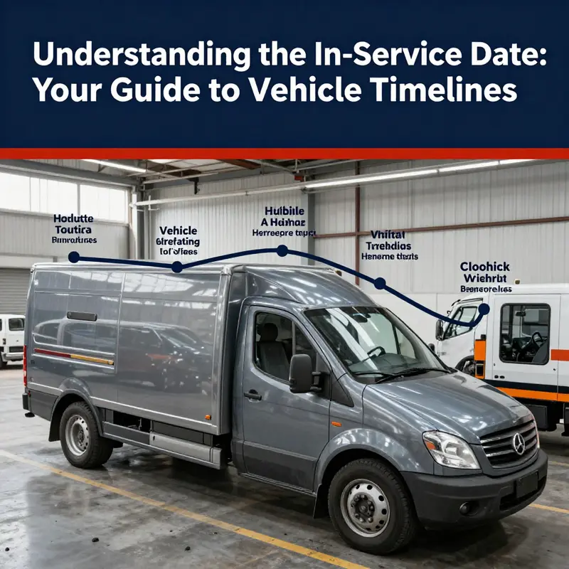 A timeline showcasing the key milestones leading to a vehicle’s in-service date.
