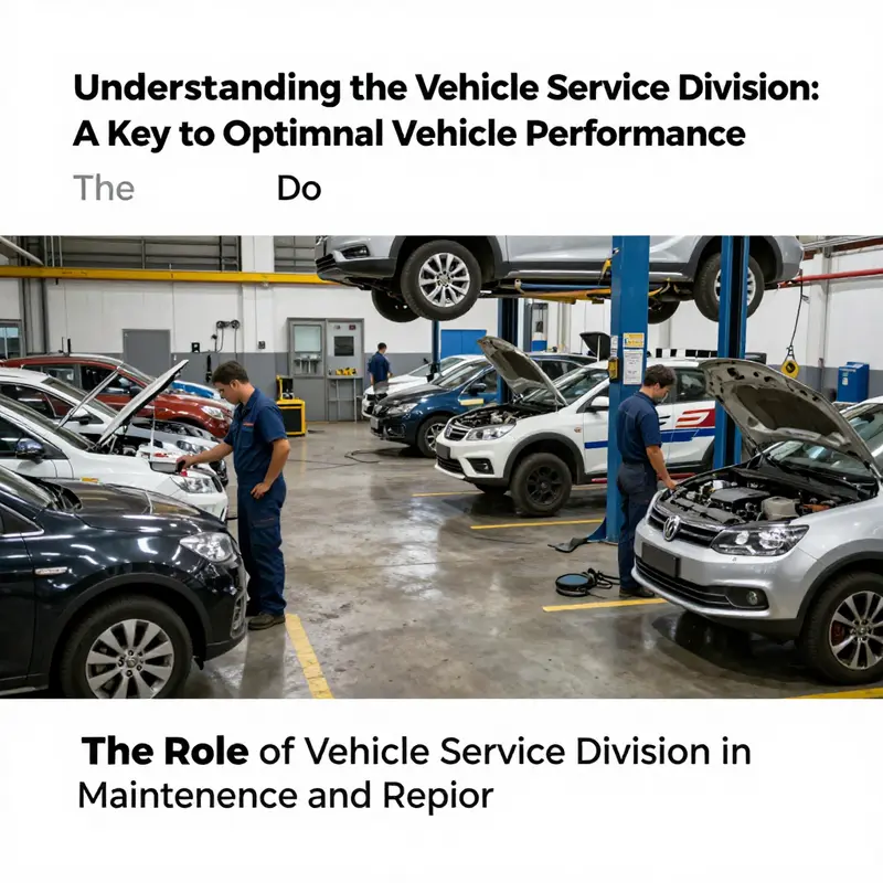 Technicians at work in an automotive service center, showcasing the essential maintenance and repair services of the Vehicle Service Division.