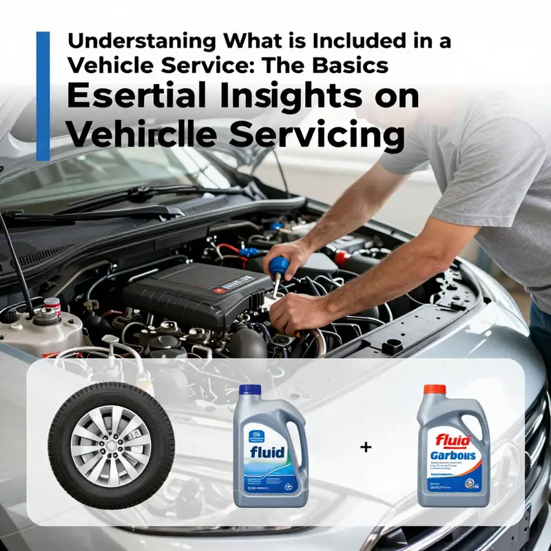 An infographic summarizing the fundamental aspects of a vehicle service.