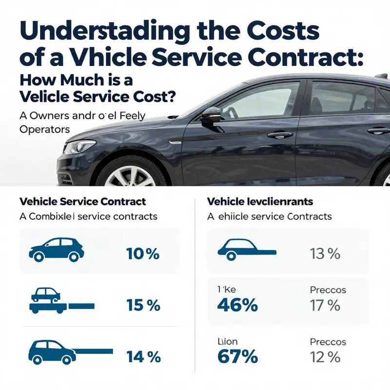 Breakdown of various vehicle service contract costs for different services.