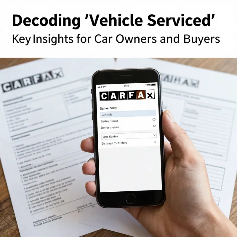 Carfax report highlighting the ‘Vehicle Serviced’ section to showcase how data is presented.