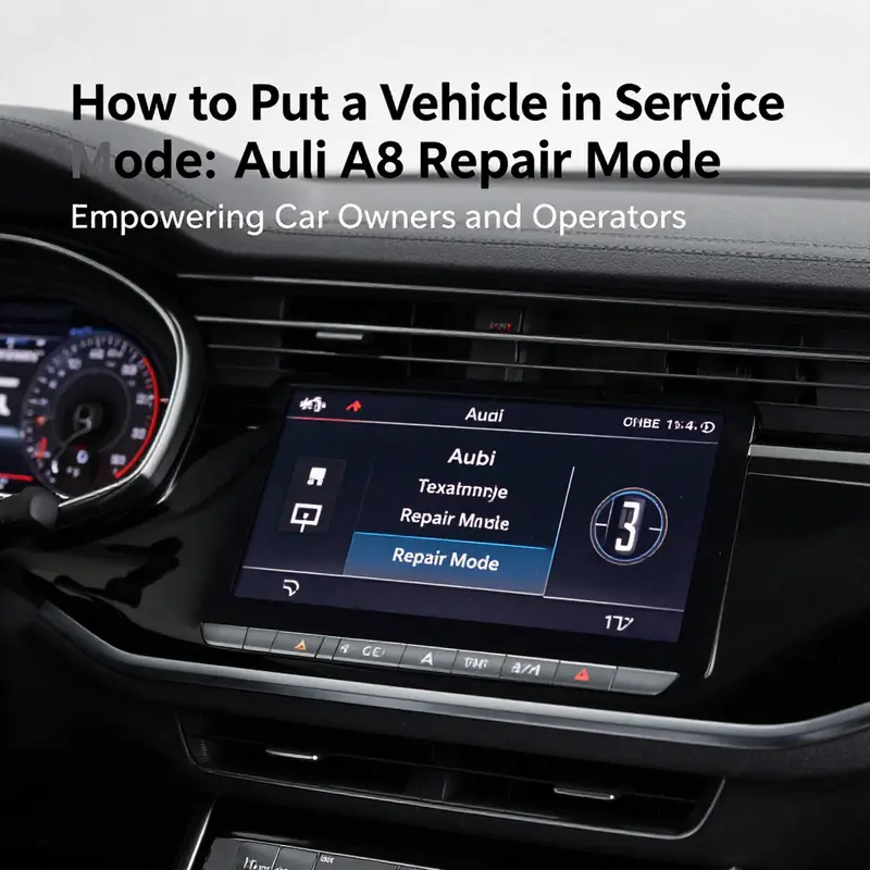 Activating service mode on a Tesla Model 3 using the on-screen controls.