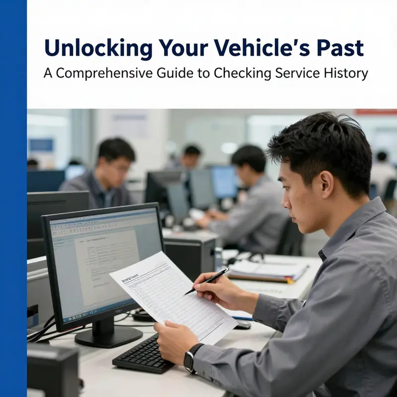 Using a smartphone to access a vehicle’s service history through a third-party app.