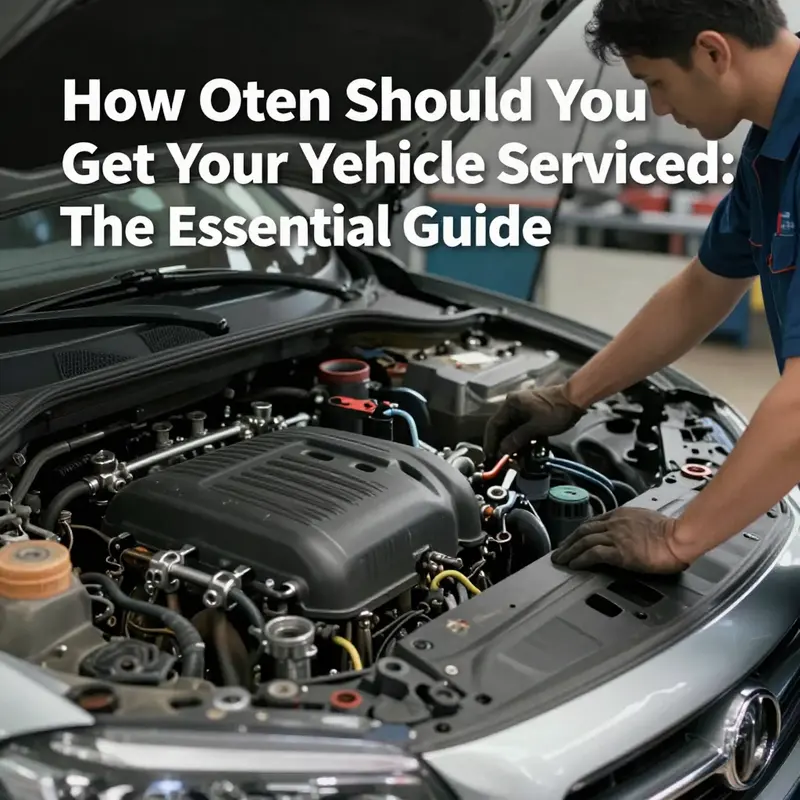 A mechanic conducting routine vehicle maintenance.