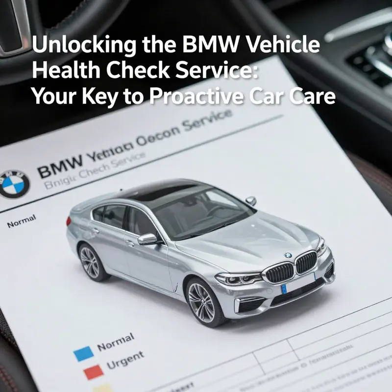 A technician meticulously inspecting a BMW, demonstrating the thoroughness of the Vehicle Health Check Service.