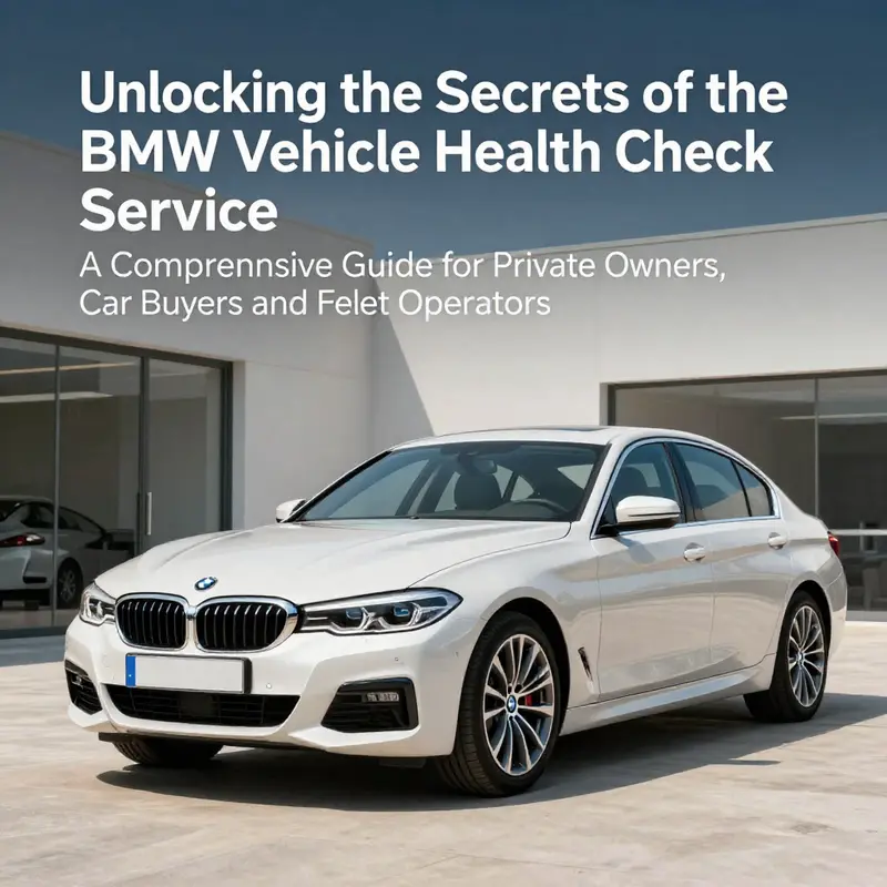 A beautiful BMW car in a modern urban environment, symbolizing vehicle health and the importance of regular maintenance.