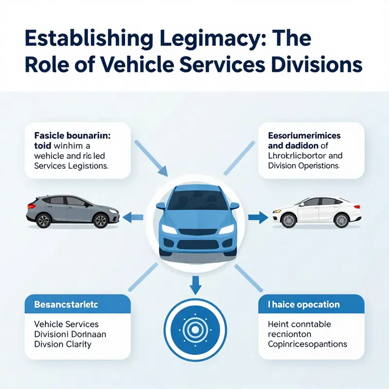 Automotive professionals collaborating to understand and establish the legitimacy of vehicle services divisions.