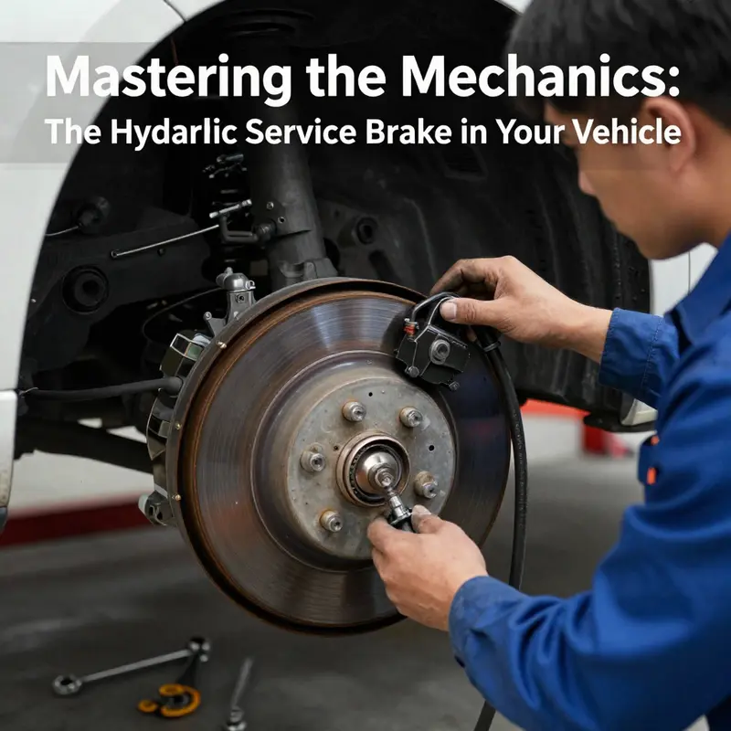 Overview of a hydraulic brake system, emphasizing integral components.