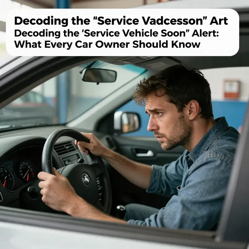 Dashboard warning light indicating ‘Service Vehicle Soon’ alert.