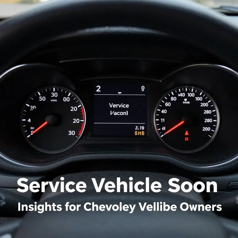 Dashboard display of a Chevy Malibu indicating ‘Service Vehicle Soon’.