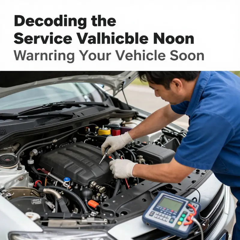 The dashboard of a Chevy Impala highlighting the ‘Service Vehicle Soon’ warning light.