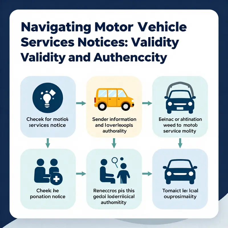 Comparative analysis of a legitimate versus a scam vehicle services notice.