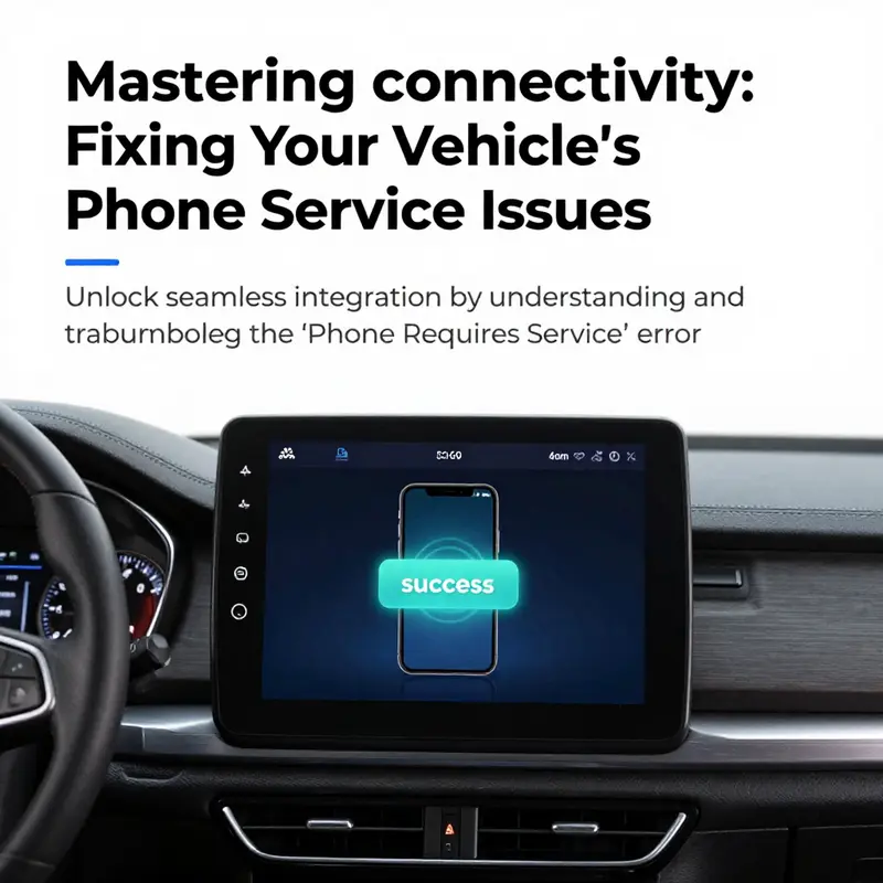 Vehicle infotainment system showcasing a successful smartphone connection, representing a resolution to service errors.
