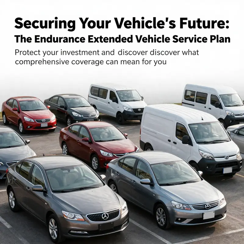 A collage of different vehicle types indicating the broad appeal and applicability of the Endurance Extended Vehicle Service Plan to local private car owners and fleet operators.