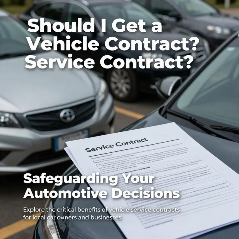 A visual representation of various vehicles accompanied by important documents, highlighting the role of service contracts.