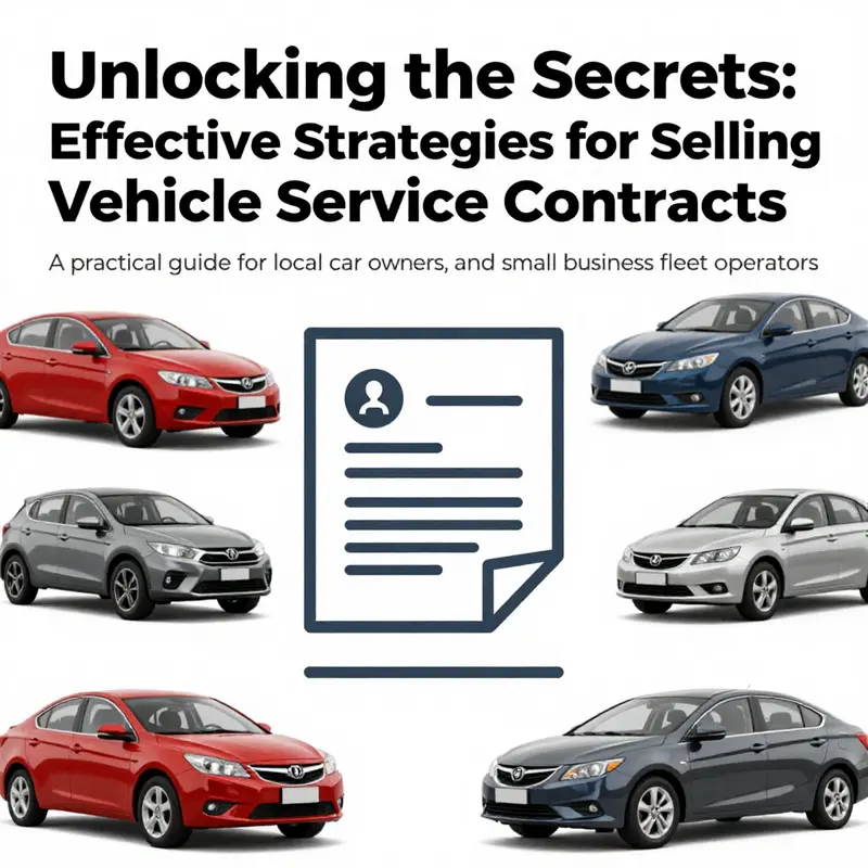 A vibrant graphic depicting the relationship between vehicle models and service contract benefits.