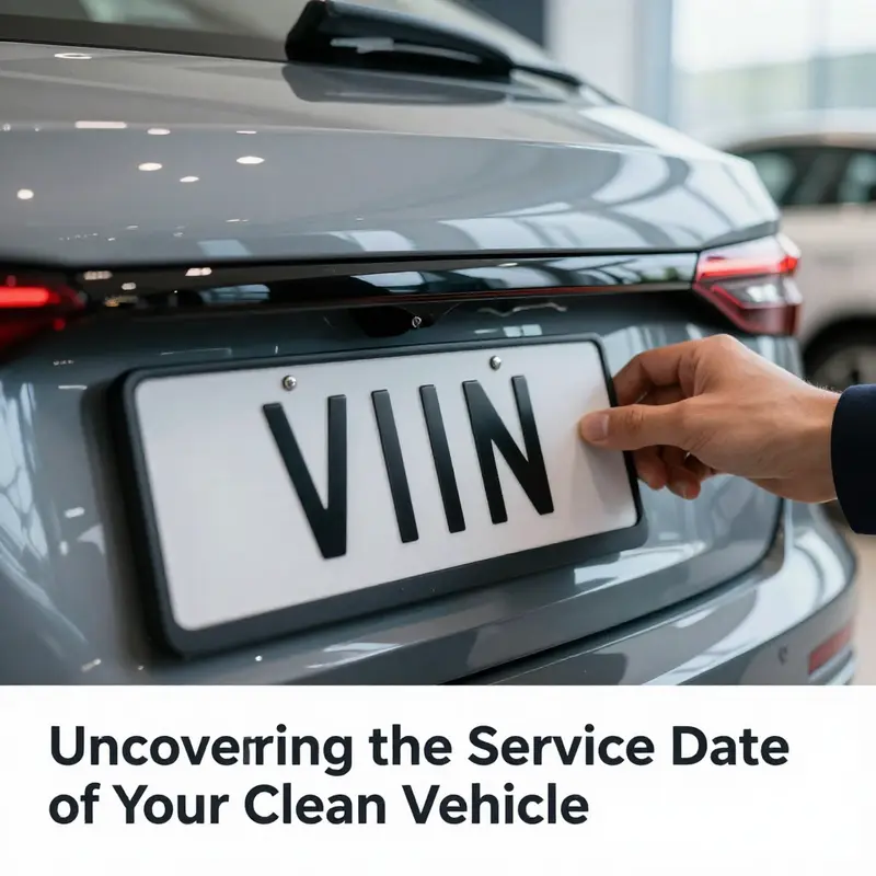 Important vehicle registration documents revealing the date of service.