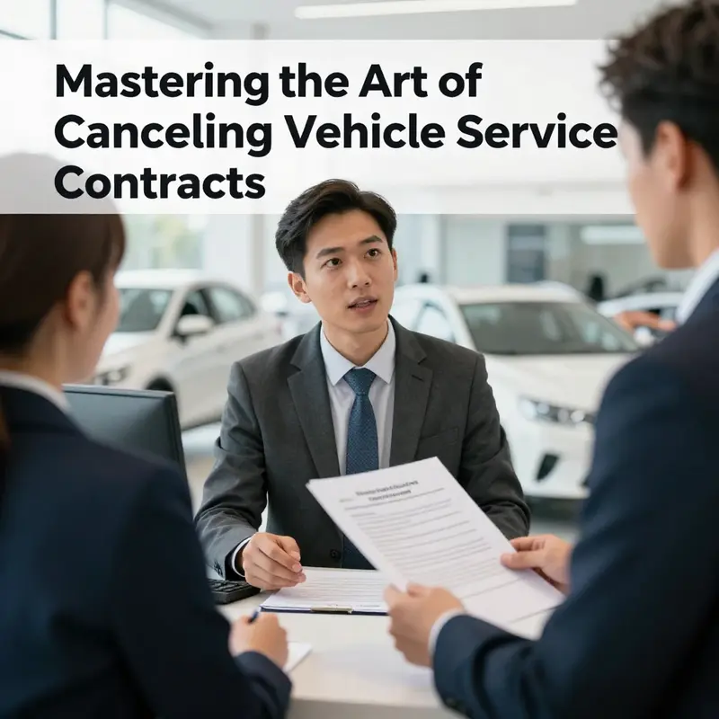 Navigating a manufacturer’s app to cancel a vehicle service contract.