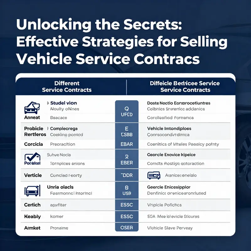 An overview of different vehicle service contracts highlighting their significance and variety.