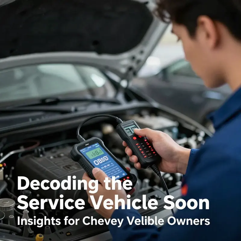 Dashboard display of a Chevy Malibu indicating ‘Service Vehicle Soon’.