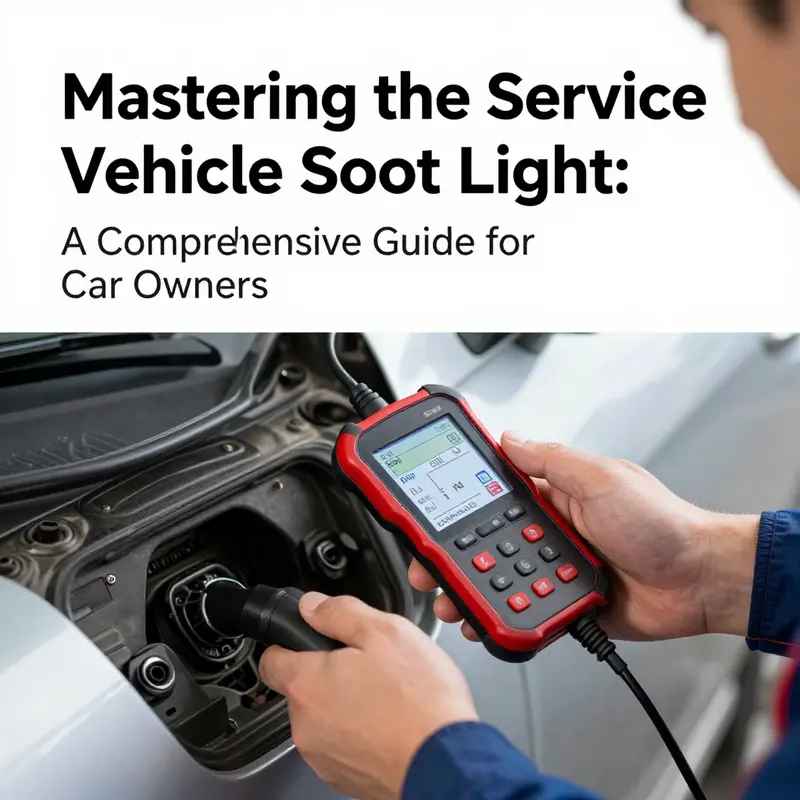 A driver demonstrating the manual reset process for the service light on their vehicle’s dashboard.