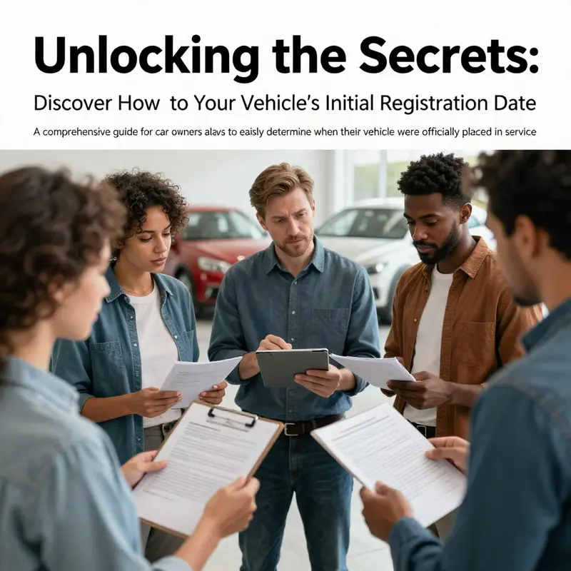 A diverse group of car owners engaged in conversations about vehicle registration documents and experiences.
