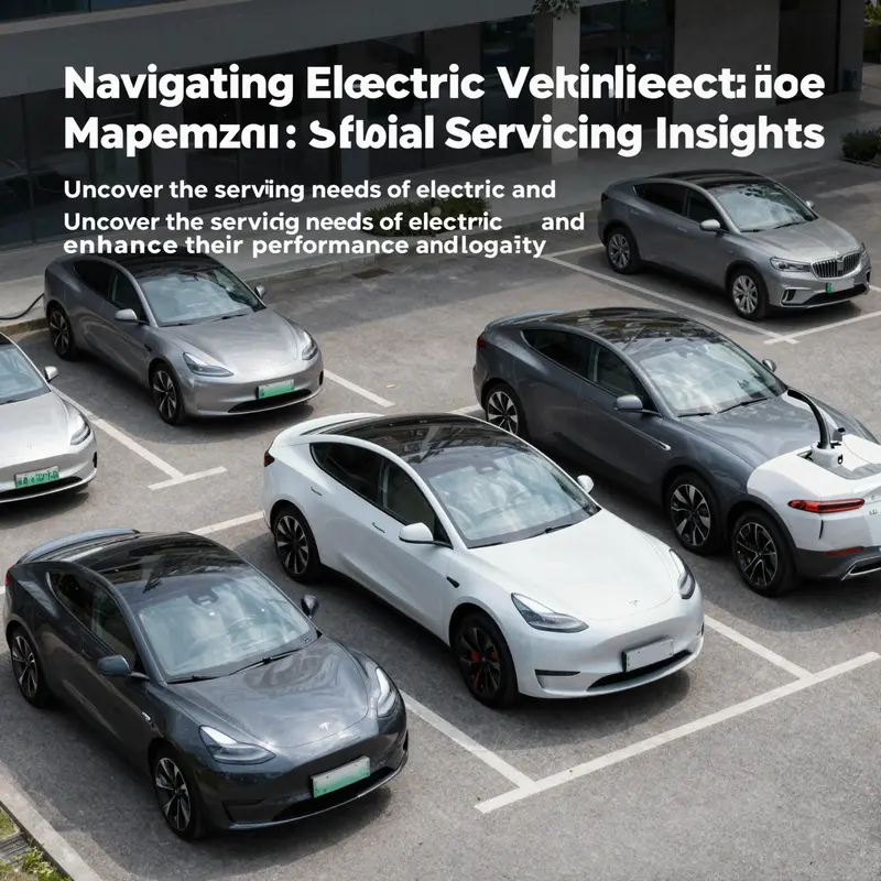 An array of electric vehicles parked in an urban environment, highlighting the importance of maintenance.