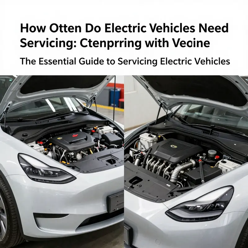 Service intervals and diagnostics options displayed on an electric vehicle dashboard.