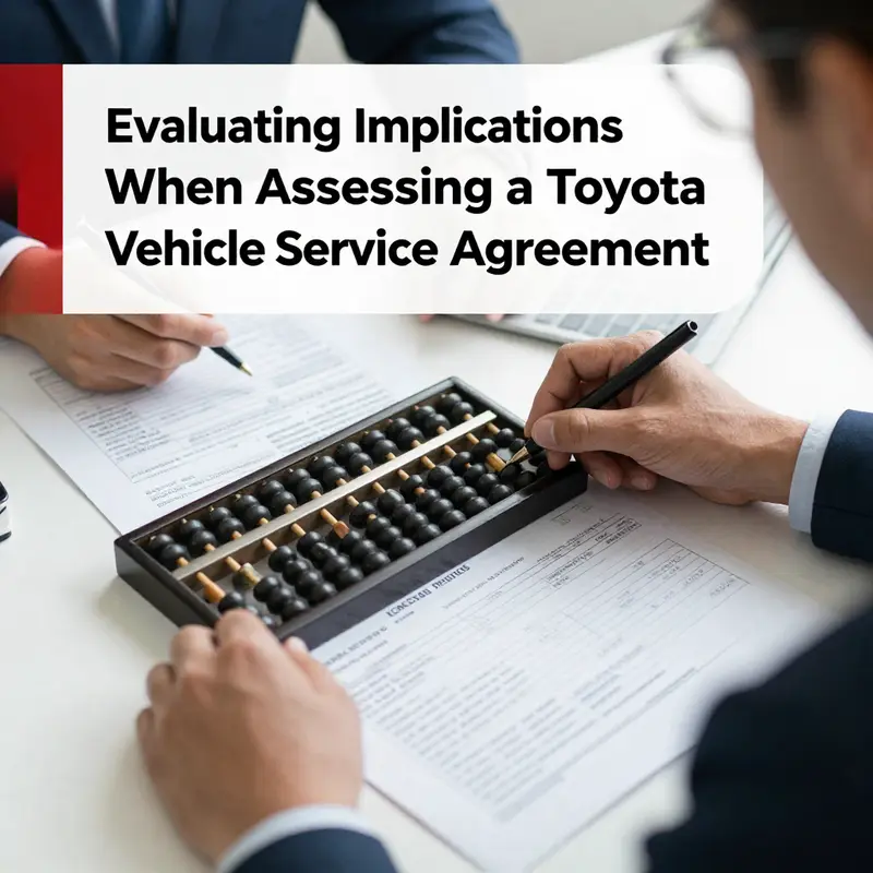 Family evaluating the advantages and disadvantages of Toyota’s Vehicle Service Agreement at home.