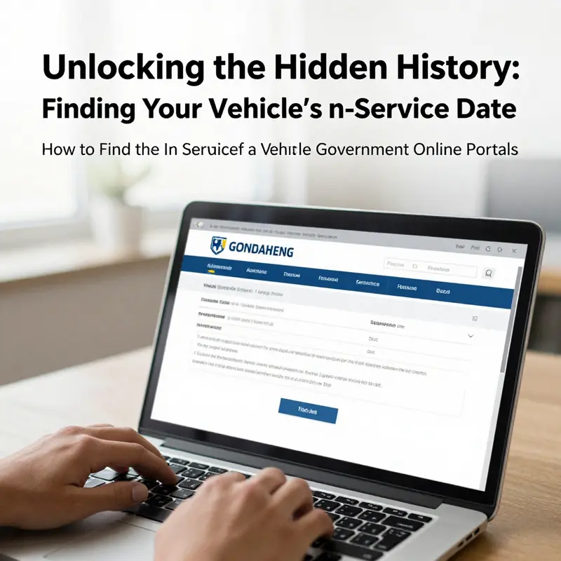 The crucial information within a vehicle registration certificate that reveals the in-service date.