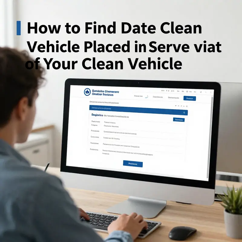 Important vehicle registration documents revealing the date of service.